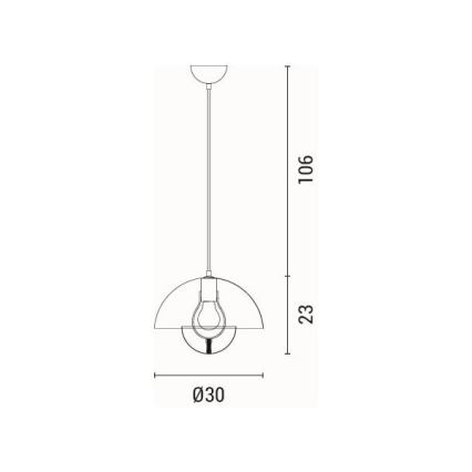 Κρεμαστό φωτιστικό οροφής 1xE27/15W/230V κρεμ