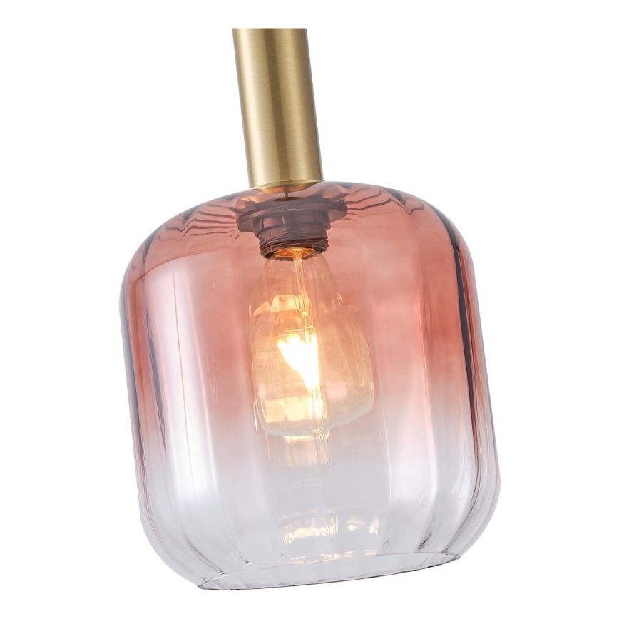 Κρεμαστό φωτιστικό οροφής 1xE27/15W/230V κόκκινο/φιμέ διάμετρος 20 cm