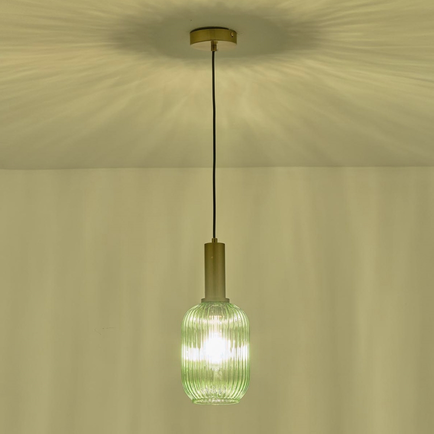Κρεμαστό φωτιστικό οροφής 1xE27/15W/230V πράσινο 13 cm
