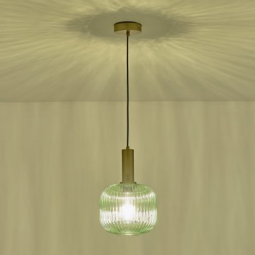Κρεμαστό φωτιστικό οροφής 1xE27/15W/230V πράσινο pr. 20 cm
