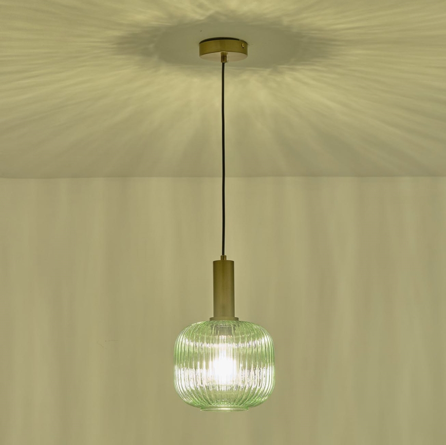 Κρεμαστό φωτιστικό οροφής 1xE27/15W/230V πράσινο pr. 20 cm