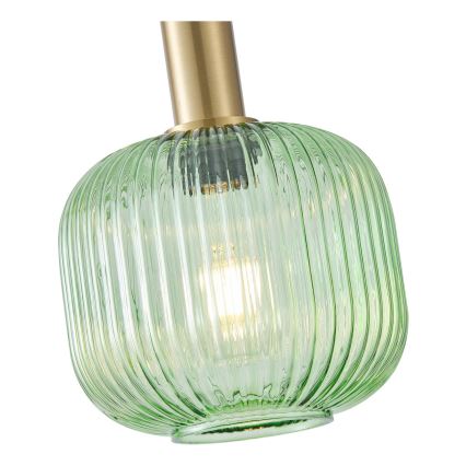 Κρεμαστό φωτιστικό οροφής 1xE27/15W/230V πράσινο pr. 20 cm