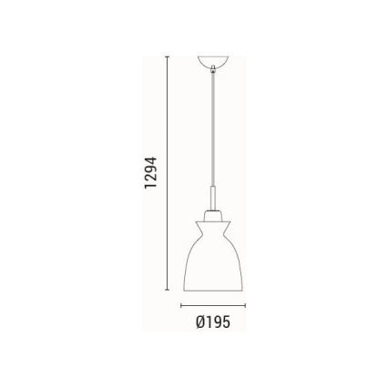 Κρεμαστό φωτιστικό οροφής 1xE27/15W/230V πράσινο διάμετρος 19,5 cm