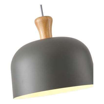 Κρεμαστό φωτιστικό οροφής 1xE27/15W/230V γκρι διάμετρος 27 cm