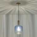 Κρεμαστό φωτιστικό οροφής 1xE27/15W/230V μπλε/φιμέ διάμετρος 20 cm