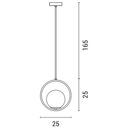 Κρεμαστό φωτιστικό οροφής 1xE27/15W/230V ορείχαλκος