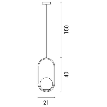Κρεμαστό φωτιστικό οροφής 1xE27/15W/230V ορείχαλκος