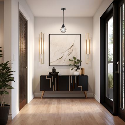 Κρεμαστό φωτιστικό οροφής 1xE27/35W/230V διάμετρος 18 cm μαύρο