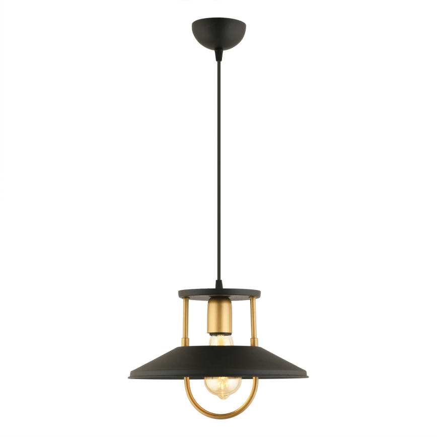 Κρεμαστό φωτιστικό οροφής 1xE27/40W/230V μαύρο/χρυσό