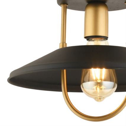 Κρεμαστό φωτιστικό οροφής 1xE27/40W/230V μαύρο/χρυσό
