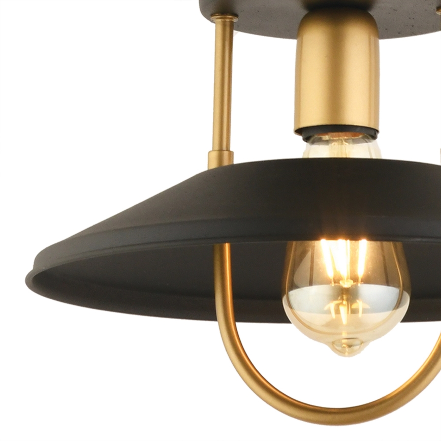 Κρεμαστό φωτιστικό οροφής 1xE27/40W/230V μαύρο/χρυσό