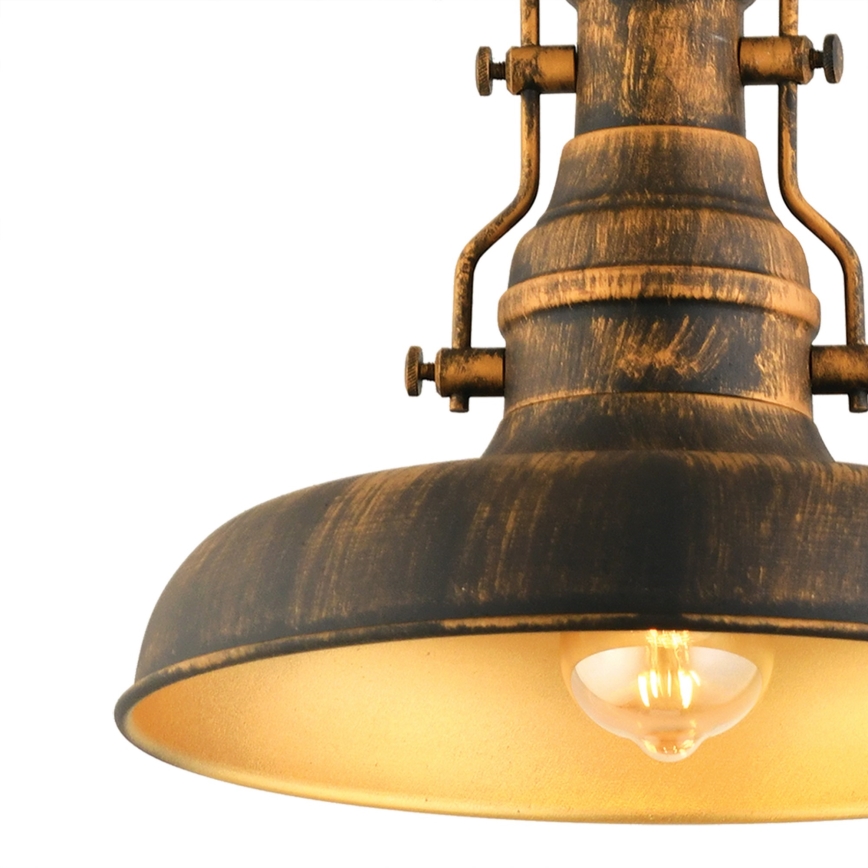 Κρεμαστό φωτιστικό οροφής 1xE27/40W/230V μπρονζέ