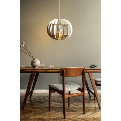 Κρεμαστό φωτιστικό οροφής 1xE27/60W/230V λευκό διάμετρος 20 cm