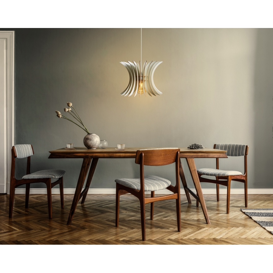 Κρεμαστό φωτιστικό οροφής 1xE27/60W/230V λευκό διάμετρος 20 cm