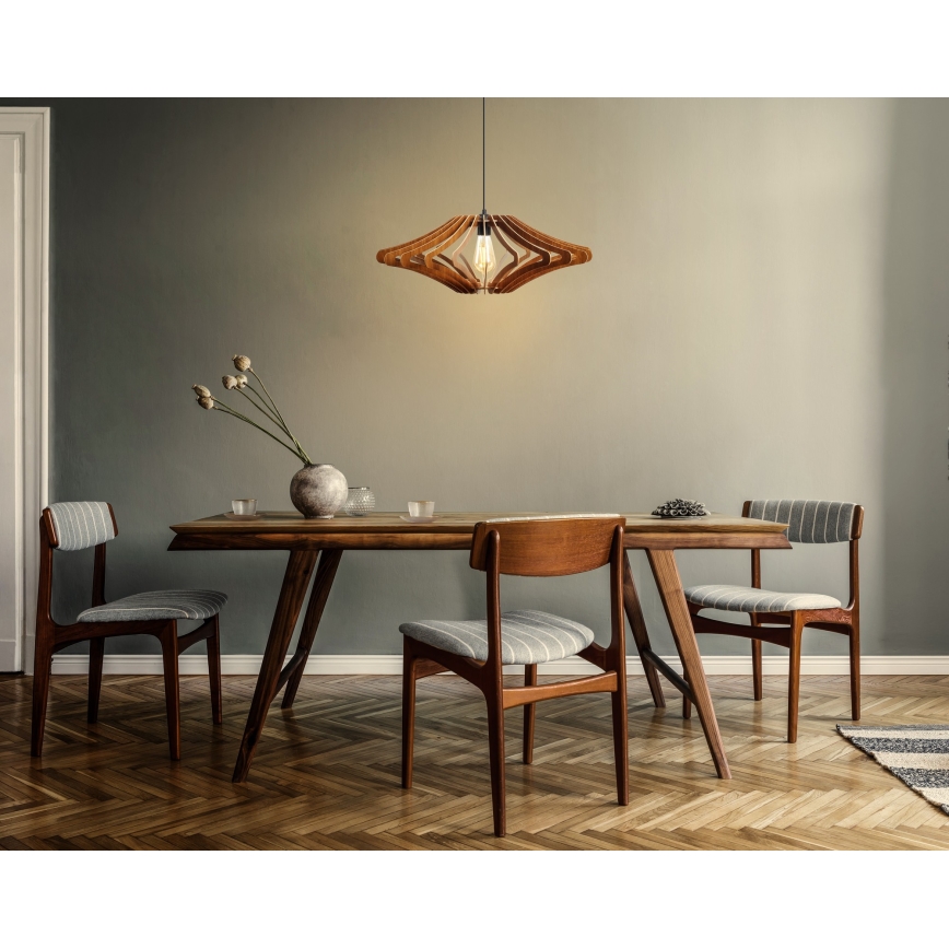 Κρεμαστό φωτιστικό οροφής 1xE27/60W/230V καφέ διάμετρος 47 cm