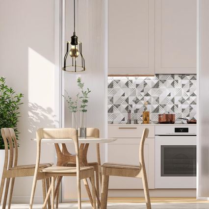 Κρεμαστό φωτιστικό οροφής 1xE27/60W/230V διάμετρος 15 cm μαύρο