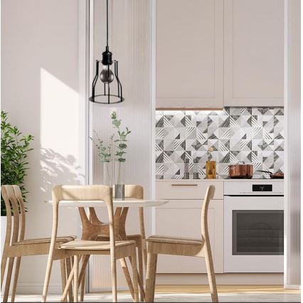 Κρεμαστό φωτιστικό οροφής 1xE27/60W/230V διάμετρος 15 cm μαύρο