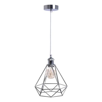 Κρεμαστό φωτιστικό οροφής 1xE27/60W/230V διάμετρος 22 cm γυαλιστερό χρώμιο