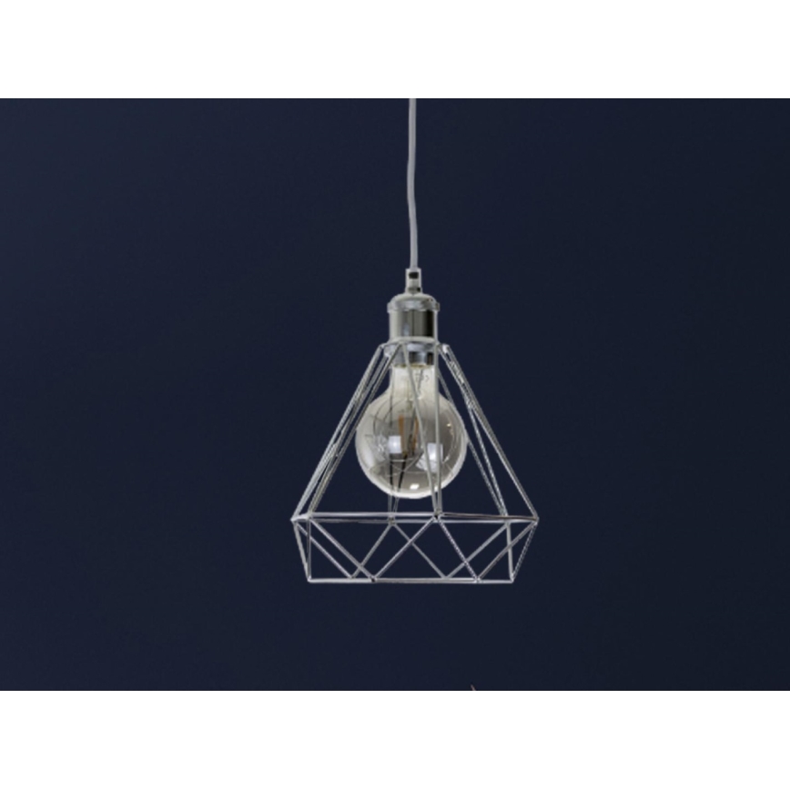 Κρεμαστό φωτιστικό οροφής 1xE27/60W/230V διάμετρος 22 cm γυαλιστερό χρώμιο