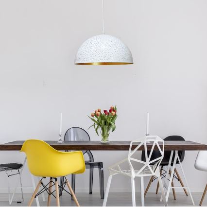 Κρεμαστό φωτιστικό οροφής 1xE27/60W/230V διάμετρος 30 cm λευκό