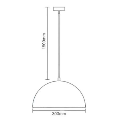 Κρεμαστό φωτιστικό οροφής 1xE27/60W/230V διάμετρος 30 cm λευκό
