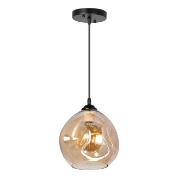 Κρεμαστό φωτιστικό οροφής 1xE27/60W/230V μαύρο/φιμέ