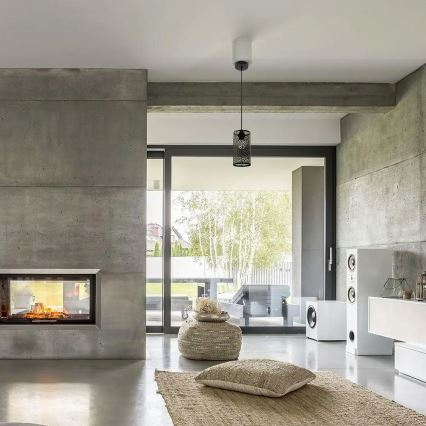 Κρεμαστό φωτιστικό οροφής 1xE27/60W/230V μαύρο