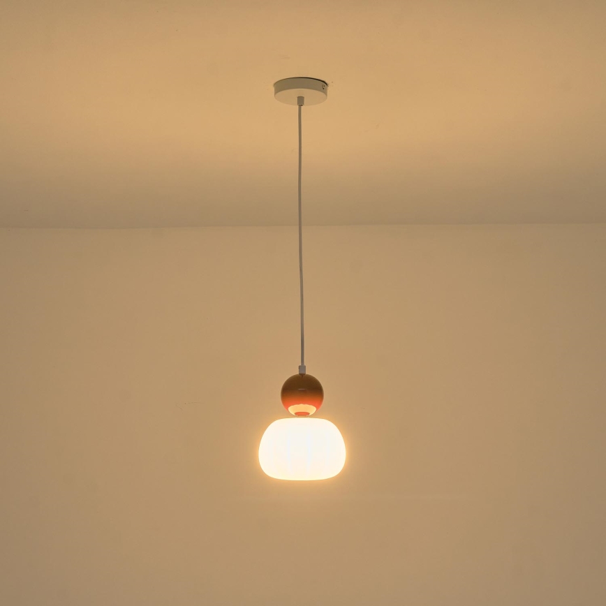 Κρεμαστό φωτιστικό οροφής 1xG9/7W/230V λευκό/καφέ