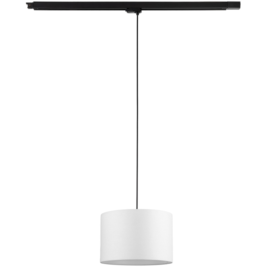 Κρεμαστό φωτιστικό οροφής για σύστημα 3-φασικής ράγας TRACER 1xE27/15W/230V διάμετρος 30 cm μαύρο/λευκό