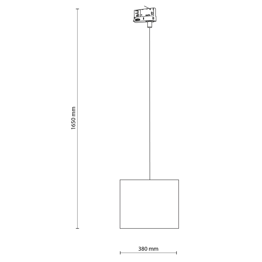 Κρεμαστό φωτιστικό οροφής για σύστημα 3-φασικής ράγας TRACER 1xE27/15W/230V διάμετρος 30 cm μαύρο/γκρι