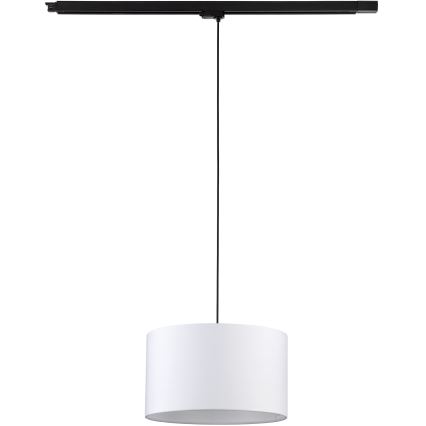 Κρεμαστό φωτιστικό οροφής για σύστημα 3-φασικής ράγας TRACER 1xE27/15W/230V διάμετρος 38 cm μαύρο/λευκό