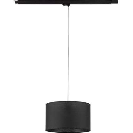 Κρεμαστό φωτιστικό οροφής για σύστημα 3-φασικής ράγας TRACER 1xE27/15W/230V διάμετρος 38 cm μαύρο