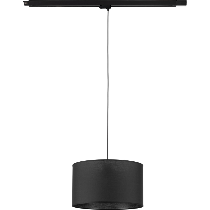 Κρεμαστό φωτιστικό οροφής για σύστημα 3-φασικής ράγας TRACER 1xE27/15W/230V διάμετρος 38 cm μαύρο