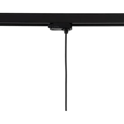 Κρεμαστό φωτιστικό οροφής για σύστημα 3-φασικής ράγας TRACER 1xE27/15W/230V διάμετρος 38 cm μαύρο/γκρι