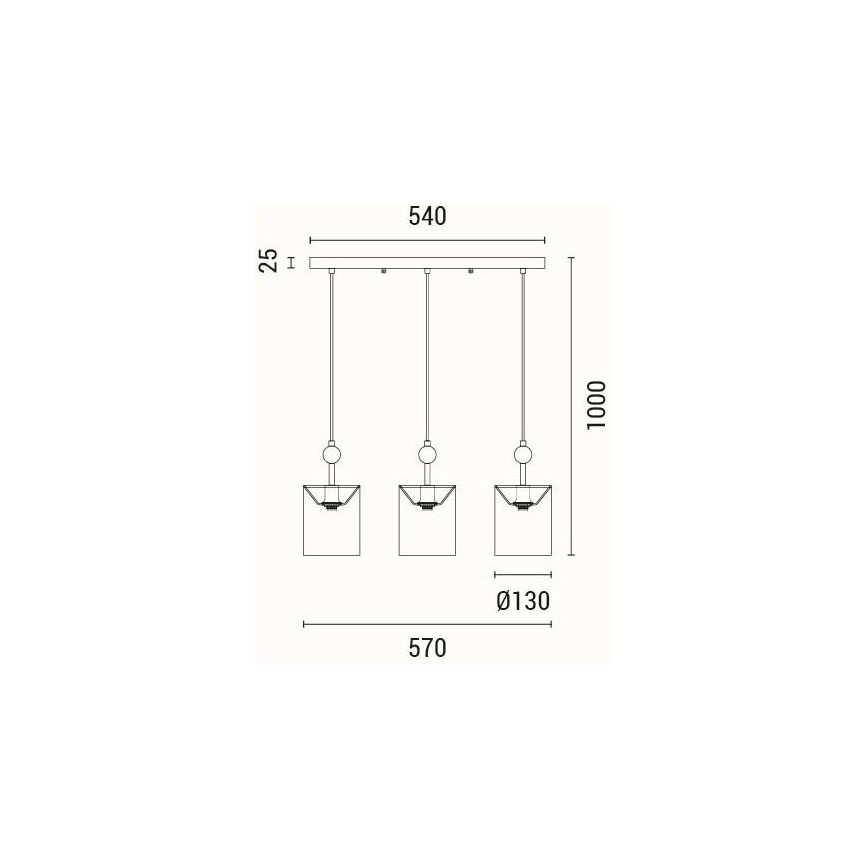 Κρεμαστό φωτιστικό οροφής 3xE14/15W/230V