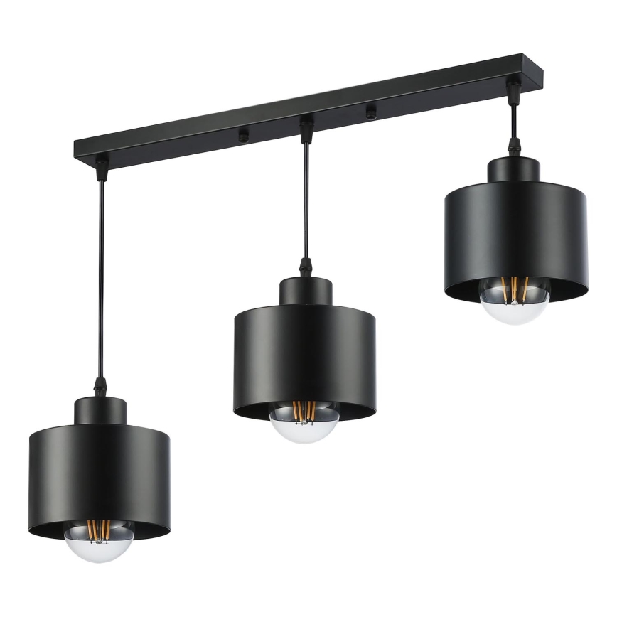 Κρεμαστό φωτιστικό οροφής 3xE27/35W/230V μαύρο