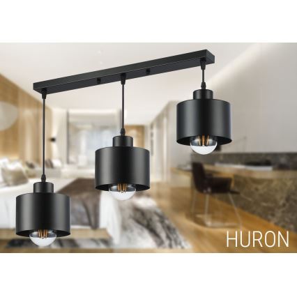 Κρεμαστό φωτιστικό οροφής 3xE27/35W/230V μαύρο