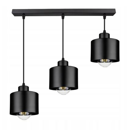 Κρεμαστό φωτιστικό οροφής 3xE27/35W/230V μαύρο