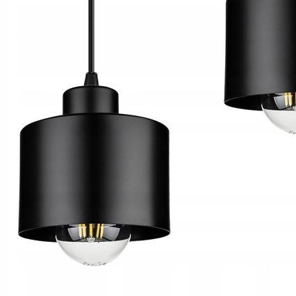 Κρεμαστό φωτιστικό οροφής 3xE27/35W/230V μαύρο