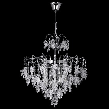 Κρεμαστό φωτιστικό οροφής 4xE14/60W/230V διάμετρος 40 cm γυαλιστερό χρώμιο