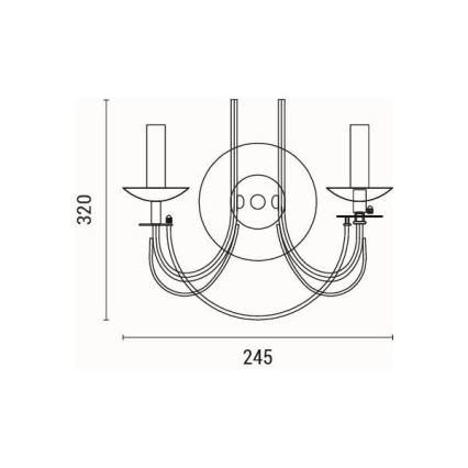 Κρεμαστό φωτιστικό οροφής 5xE14/15W/230V