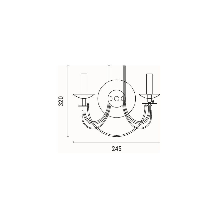 Κρεμαστό φωτιστικό οροφής 5xE14/15W/230V