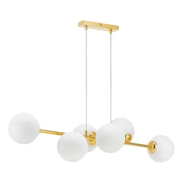 Κρεμαστό φωτιστικό οροφής 6xE27/35W/230V χρυσό