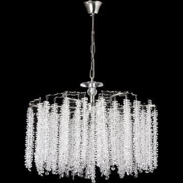 Κρεμαστό φωτιστικό οροφής 7xE14/60W/230V διάμετρος 54 cm γυαλιστερό χρώμιο