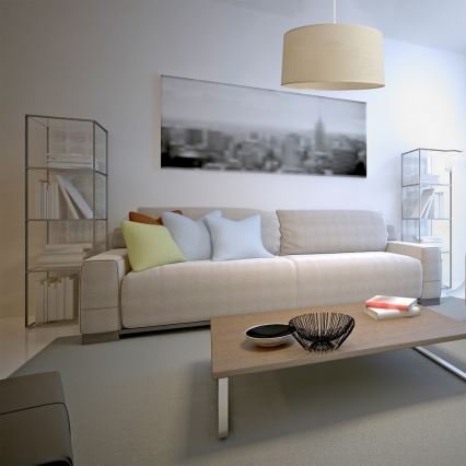 Κρεμαστό φωτιστικό οροφής ALBA 1xE27/15W/230V δ. 40 cm μπεζ