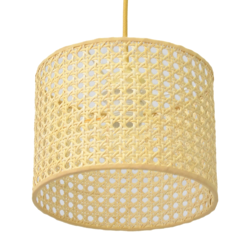 Κρεμαστό φωτιστικό οροφής ALBA 1xE27/15W/230V διάμετρος 20 cm rattan