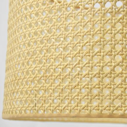 Κρεμαστό φωτιστικό οροφής ALBA 1xE27/15W/230V διάμετρος 20 cm rattan/μαύρο