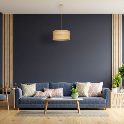 Κρεμαστό φωτιστικό οροφής ALBA 1xE27/15W/230V διάμετρος 40 cm καφέ