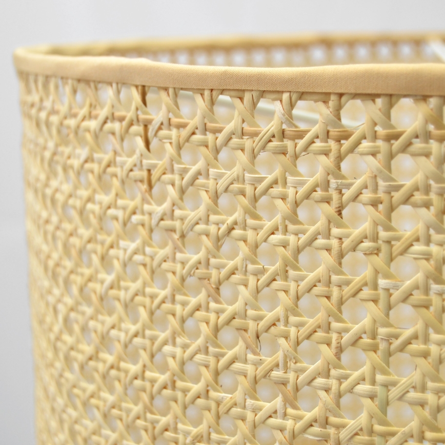 Κρεμαστό φωτιστικό οροφής ALBA 1xE27/15W/230V διάμετρος 40 cm rattan/μαύρο