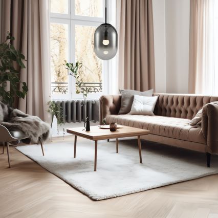 Κρεμαστό φωτιστικό οροφής ALIAS 1xE14/40W/230V διάμετρος 24 cm μαύρο/γκρι